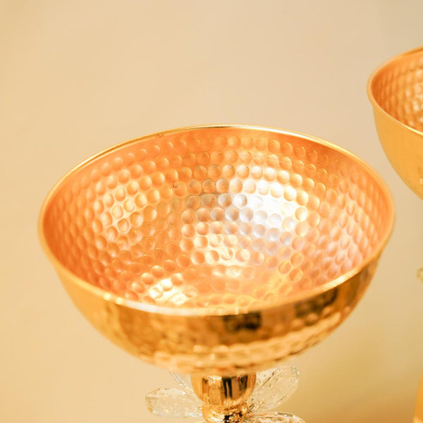 Crystal-brass pot holder