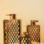 Rose Gold Lantern Cage Set