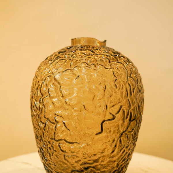 Bold black oval vase