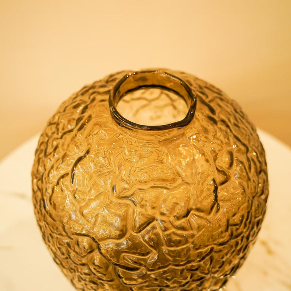 Bold black oval vase