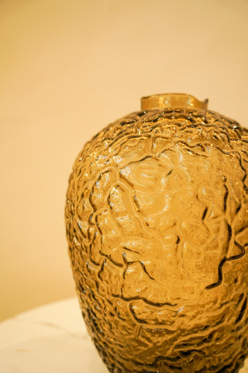 Bold black oval vase