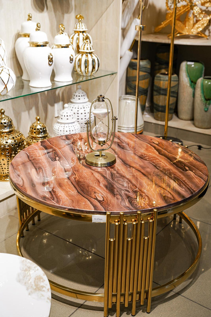 Terra modern brown marble centre table