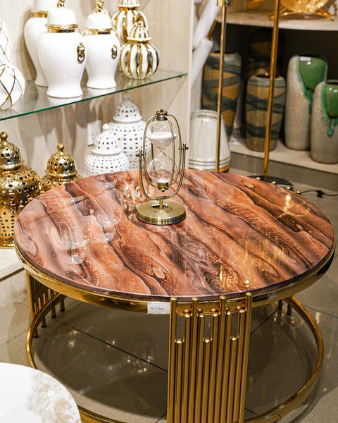 Terra modern brown marble centre table