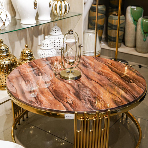 Terra modern brown marble centre table