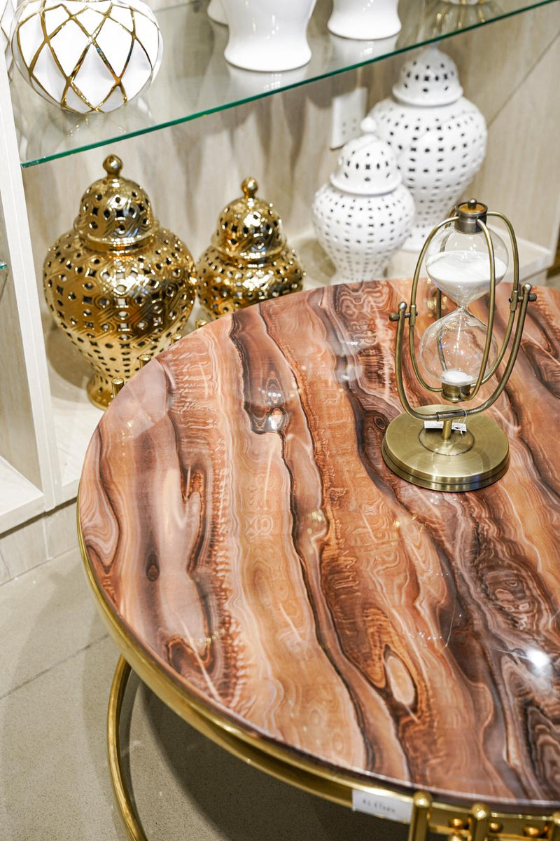 Terra modern brown marble centre table