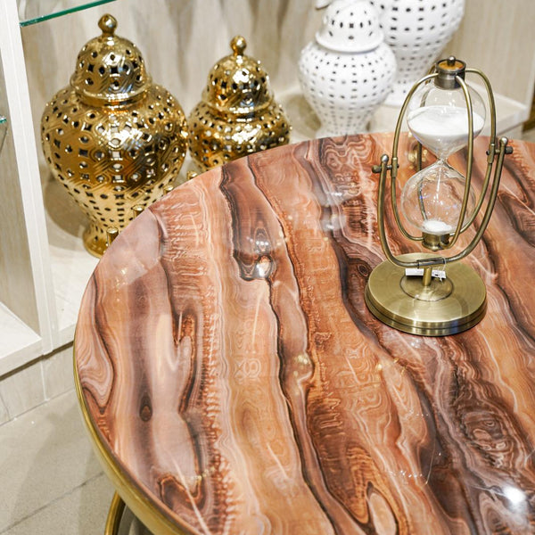 Terra modern brown marble centre table
