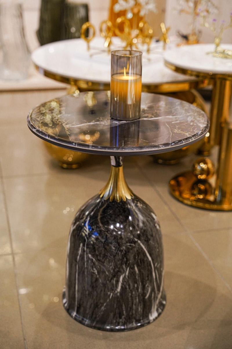 Midnight stone marble coffee table