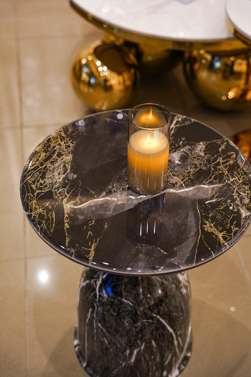 Midnight stone marble coffee table