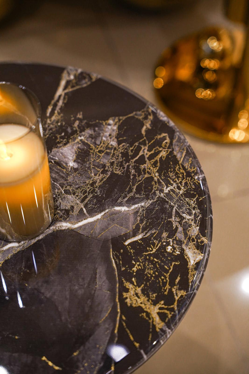 Midnight stone marble coffee table