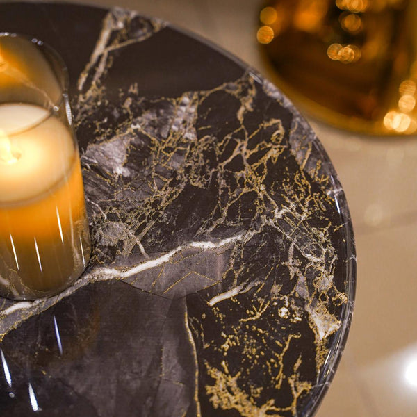 Midnight stone marble coffee table