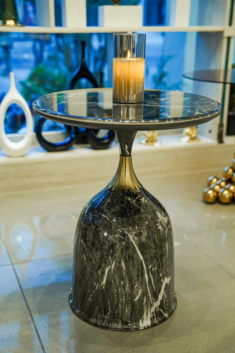 Midnight stone marble coffee table