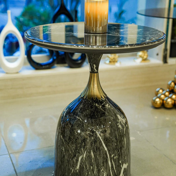 Midnight stone marble coffee table