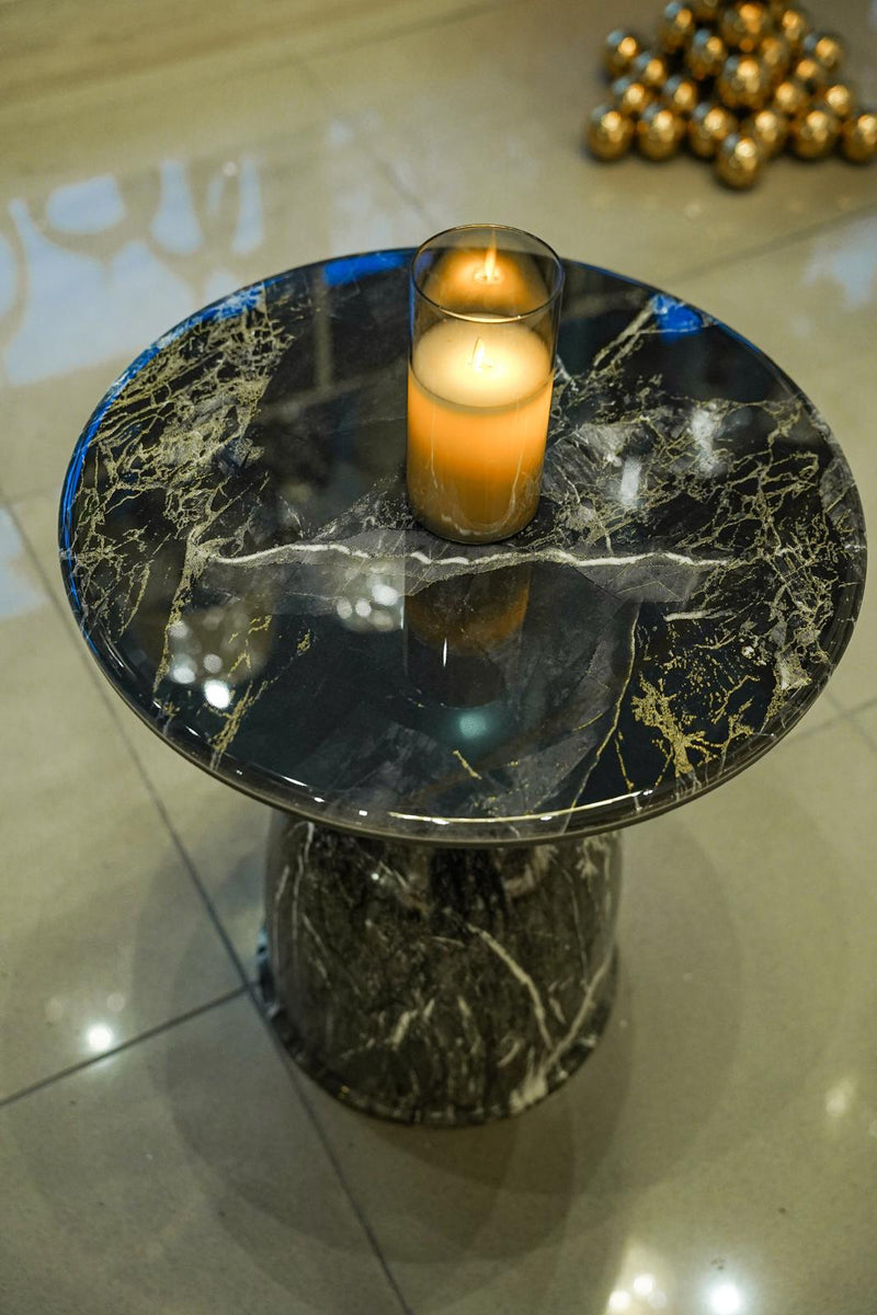 Midnight stone marble coffee table