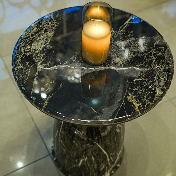 Midnight stone marble coffee table