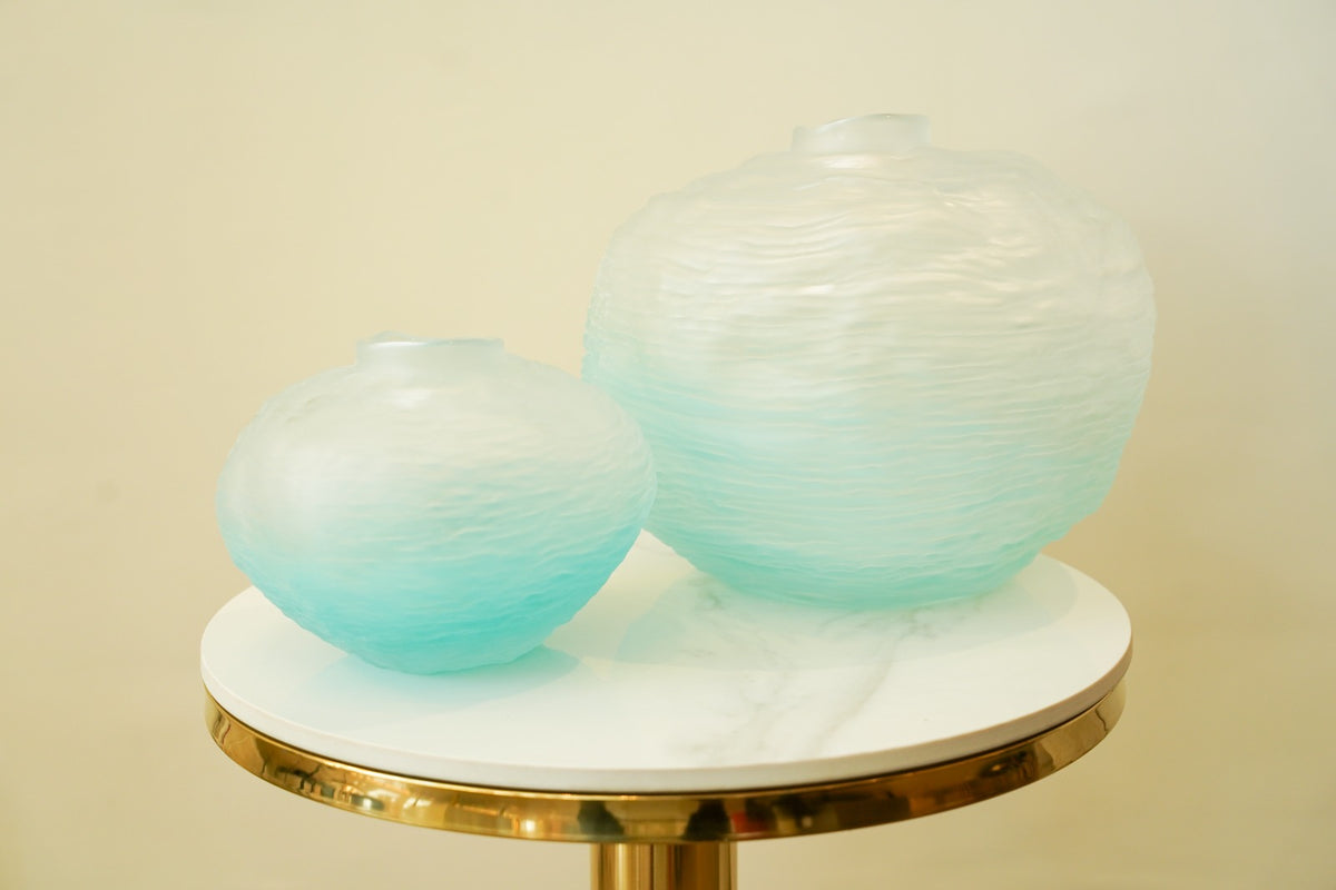 Blue Aura Crystal vase
