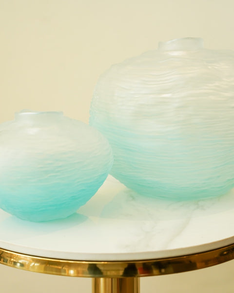 Blue Aura Crystal vase