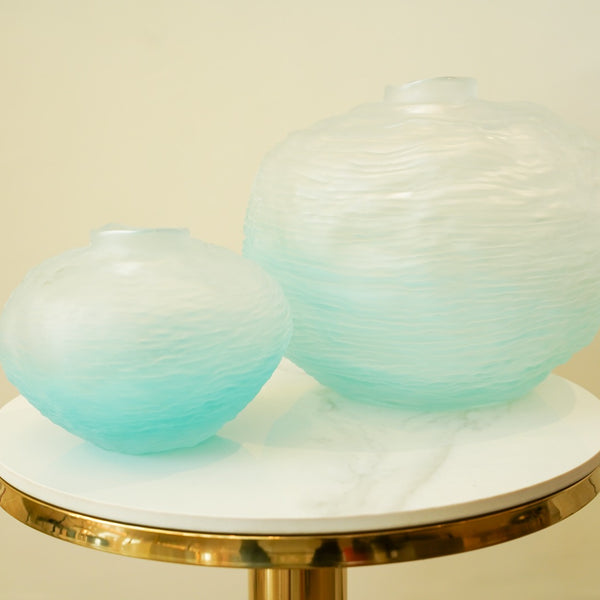 Blue Aura Crystal vase