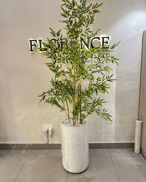 Heaven white stone large with bamboo tree