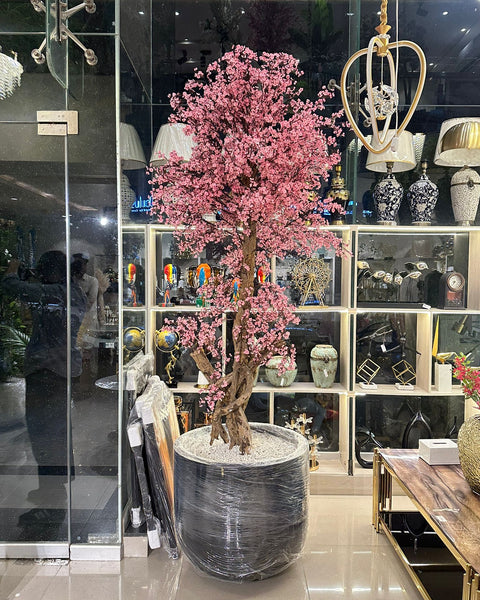 Pink cherry blossom with black grp large